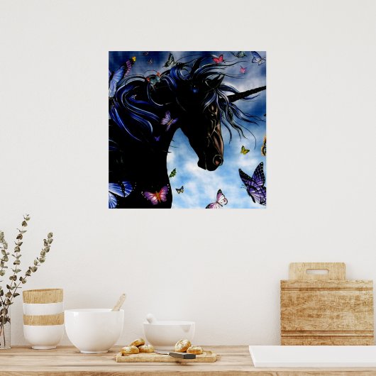 Einhornplakat Poster (Küche)