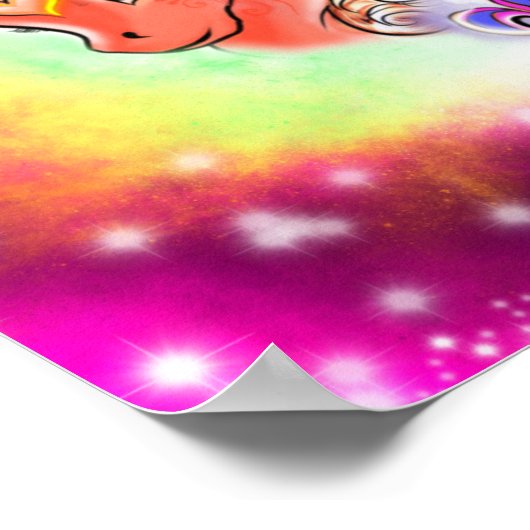 Einhornplakat Poster (Ecke)