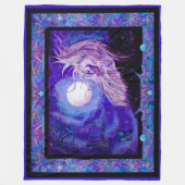 Einhornpony equine lila-blauer Pegasus eque Fleecedecke (Vorderseite)