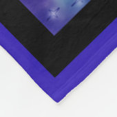 Einhornpony equine lila-blauer Pegasus eque Fleecedecke (Ecke)