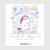 Einhornpony sie ist in Leggings bedeckt Oversized Aufkleber (Blatt)