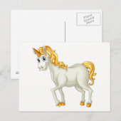Einhornpostkarte Postkarte (Vorne/Hinten)