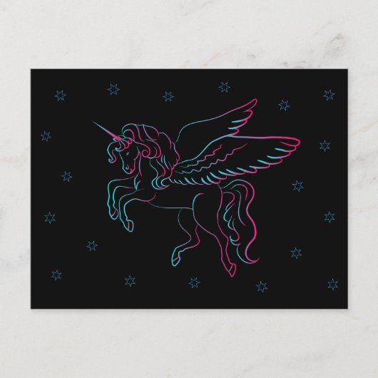 Einhornpostkarte Postkarte (Vorderseite)