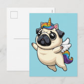 Einhornpup Feiertagspostkarte (Vorne/Hinten)
