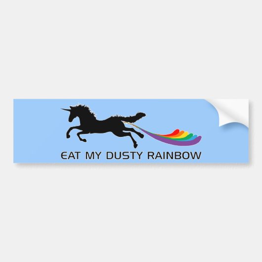 Einhornregenbogen Autoaufkleber (Vorne)
