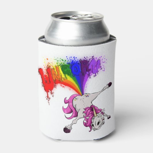 Einhornregenbogen-Furz Dosenkühler (Kanne Vorderseite)