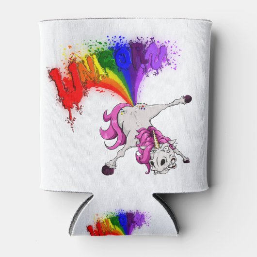 Einhornregenbogen-Furz Dosenkühler (Vorderseite)