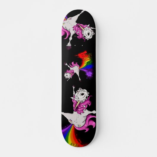 Einhornregenbogen-Furz Skateboard (Vorne)