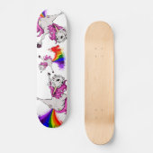 Einhornregenbogen-Furz Skateboard (Vorderseite)