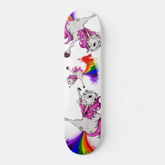 Einhornregenbogen-Furz Skateboard (Vorderseite)