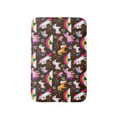 Einhornregenbogen scherzt Hintergrundpferd Badematte (Vorderseite Vertikal)