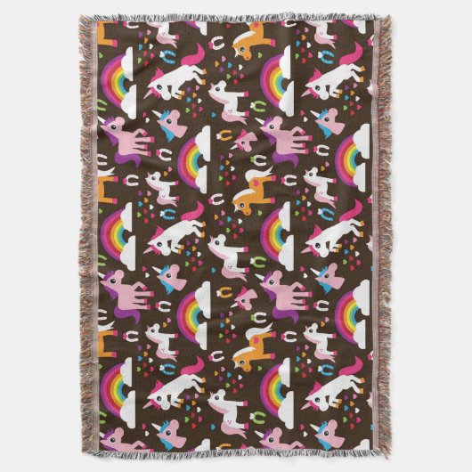 Einhornregenbogen scherzt Hintergrundpferd Decke (Vorderseite Vertikal)