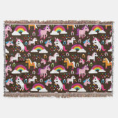 Einhornregenbogen scherzt Hintergrundpferd Decke (Vorderseite)