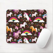Einhornregenbogen scherzt Hintergrundpferd Mousepad (Mit Mouse)
