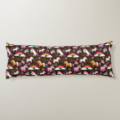 Einhornregenbogen scherzt Hintergrundpferd Seitenschläferkissen (Rückseite)