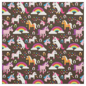 Einhornregenbogen scherzt Hintergrundpferd Stoff (Muster)