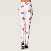 Einhornrosa Ballerina mit Herz Leggings (Rückseite)