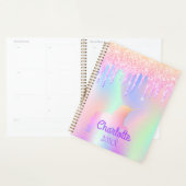 Einhornrosa Glitzer lila Name Planer (Anzeige)