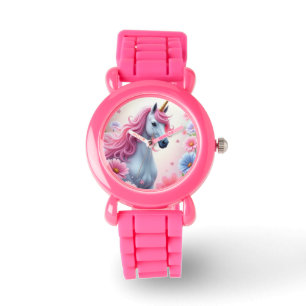 Einhornrosa Glitzer Watch Armbanduhr