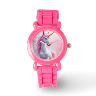 Einhornrosa Glitzer Watch Armbanduhr