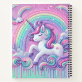 Einhornrosa Goldstar-Notizbuch Notizblock (Rückseite)