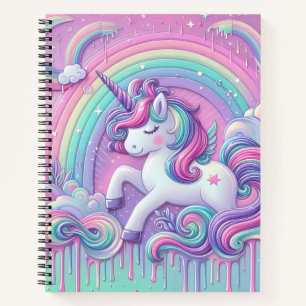 Einhornrosa Goldstar-Notizbuch Notizblock