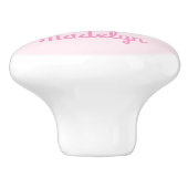 Einhornrosa Name Keramikknauf (Seitenansicht)