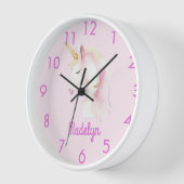 Einhornrosa Name Uhr (Winkel)