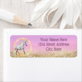 Einhornrosa und Lavendel-Rücksendeadresse (Insitu)