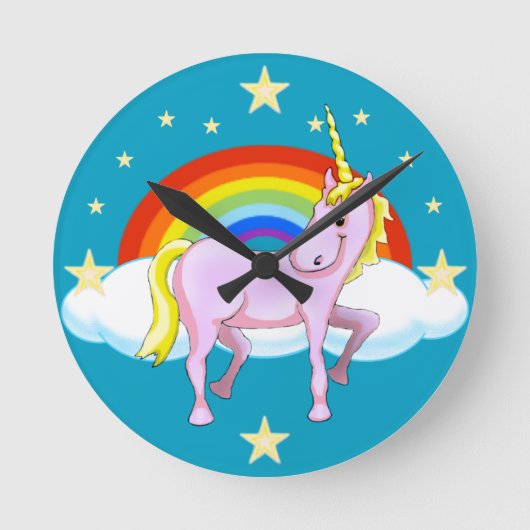 Einhornsäulenuhr Runde Wanduhr (Vorderseite)