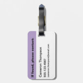 Einhornschädel und Kreuzknochen Gepäckanhänger (Rückseite vertikal)