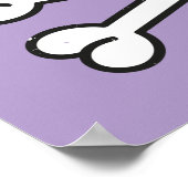 Einhornschädel und Kreuzknochen Poster (Ecke)