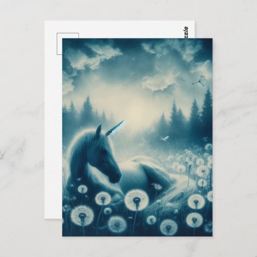 Einhornschläfe in Dandylions Postkarte (Vorne/Hinten)