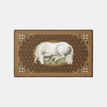 Einhornschlafen auf einer 5'x3' braunen Blüte