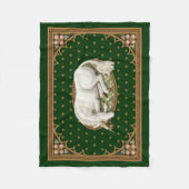 Einhornschlafen Hunter Green Mittelalter Fleecedecke (Vorderseite)