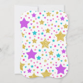 Einhornschlummerndes Party Geburtstag Einladung (Rückseite)