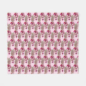 Einhornschmetterlinge und Blume Fleecedecke (Vorderseite (Horizontal))