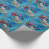 Einhornschmetterlinge und Blume Geschenkpapier (Ecke)