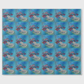 Einhornschmetterlinge und Blume Geschenkpapier (Flach)