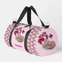 Einhornschmetterlinge und Blume Personalisiert