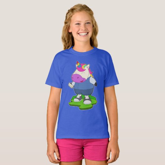 Einhornschreiben T-Shirt (Vorne ganz)