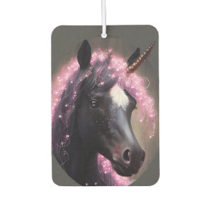 Einhornschwarz-rosa Fantasiewesen Autolufterfrischer