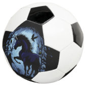 Einhornschwarze Magic Fairy im Dunklen Wald Fußball (Dreiviertel)