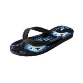 Einhornschwarze Magic Fairy im Dunklen Wald Kinderbadesandalen (Schrägansicht)