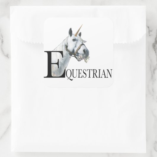 Einhornsieb-Schlüsselanhänger Quadratischer Aufkleber (Tasche)