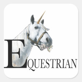 Einhornsieb-Schlüsselanhänger Quadratischer Aufkleber