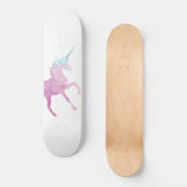 Einhornskateboard mit individueller Kristallstrukt Skateboard (Vorderseite)