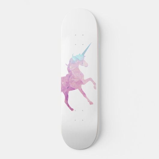 Einhornskateboard mit individueller Kristallstrukt Skateboard (Vorderseite)