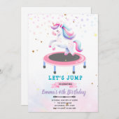 Einhornsprung Geburtstagsparty Einladung (Vorne/Hinten)