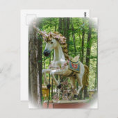 Einhornstatue Postkarte (Vorne/Hinten)